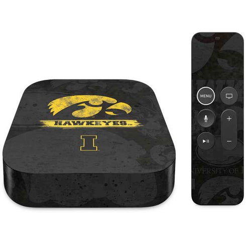 University of Iowa Hawkeyes Distressed Logo Apple TV Skin